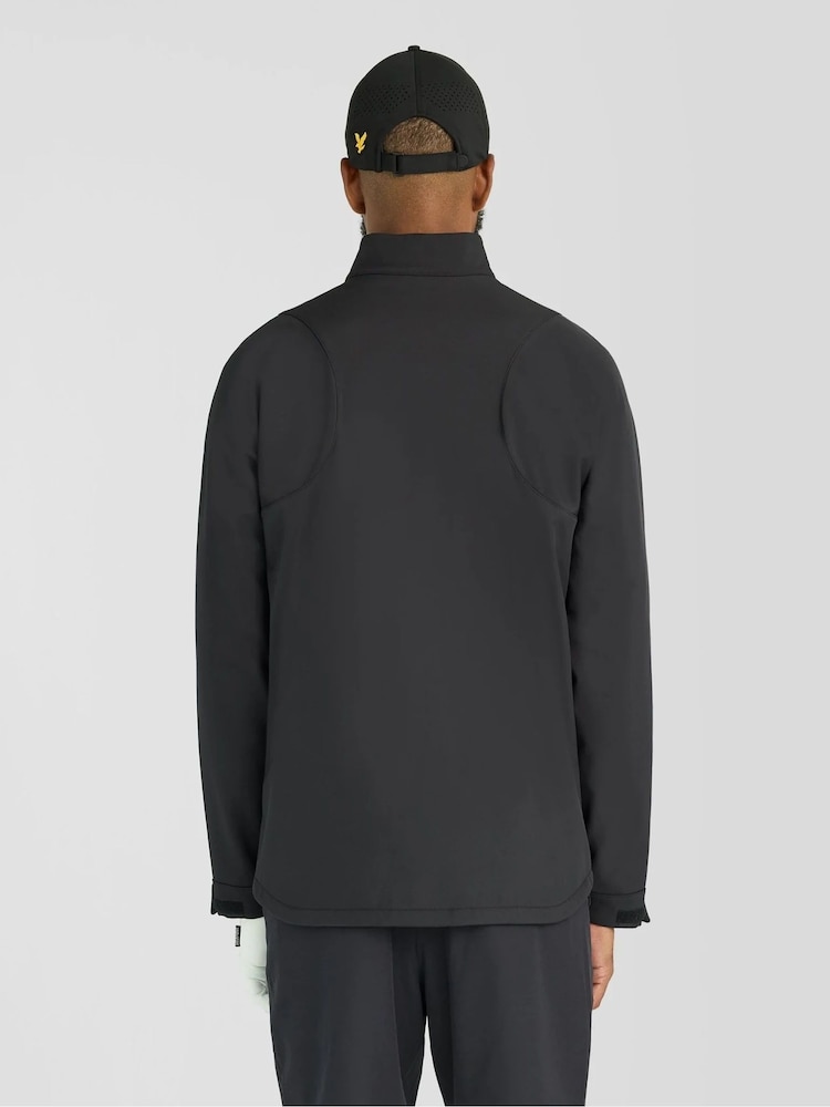 Lyle & Scott Black Golf Fleece Lined Jacket - Image 2 of 5 Lyle & Scott Black Golf Fleece Lined Jacket - Image 2 of 5
