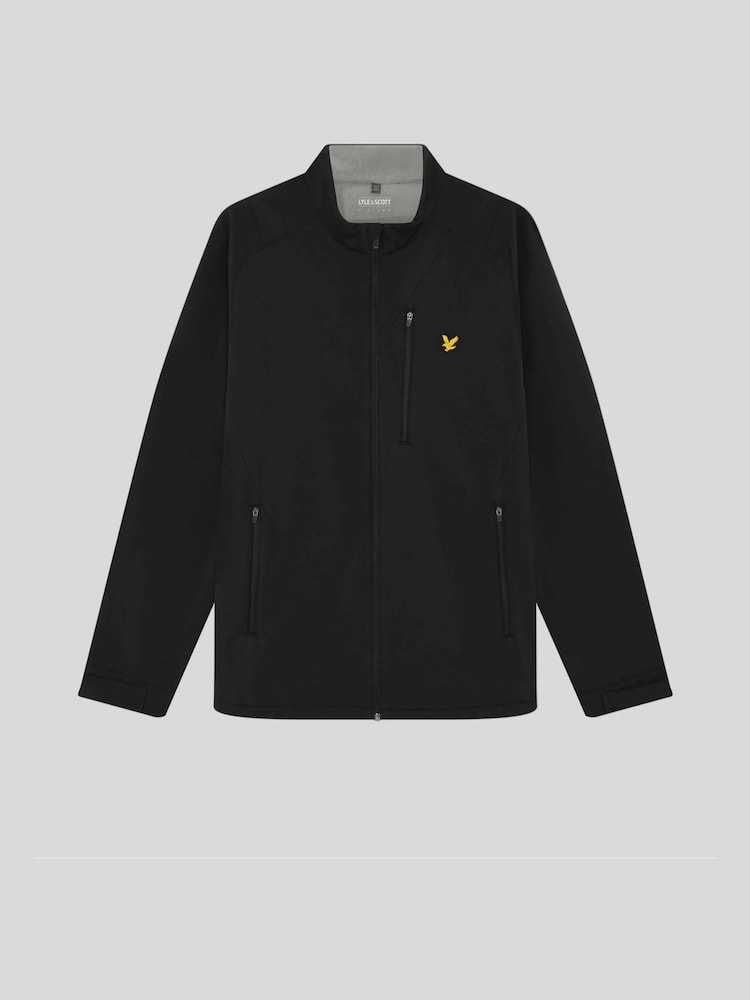 Lyle & Scott Black Golf Fleece Lined Jacket - Image 5 of 5 Lyle & Scott Black Golf Fleece Lined Jacket - Image 5 of 5