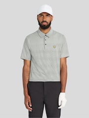 Lyle & Scott Green Golf Microstripe Polo T-Shirt - Image 1 of 6