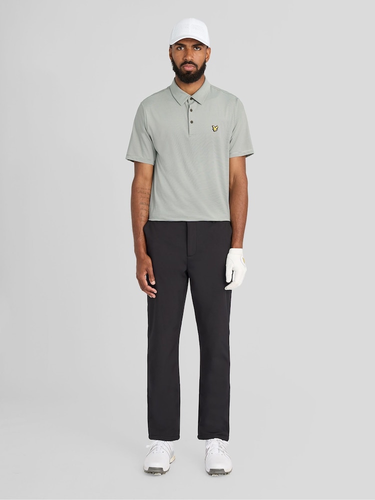 Lyle & Scott Green Golf Microstripe Polo T-Shirt - Image 2 of 6
