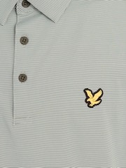 Lyle & Scott Green Golf Microstripe Polo T-Shirt - Image 6 of 6
