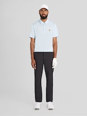 Lyle & Scott Blue Golf Microstripe Polo T-Shirt - Image 3 of 6