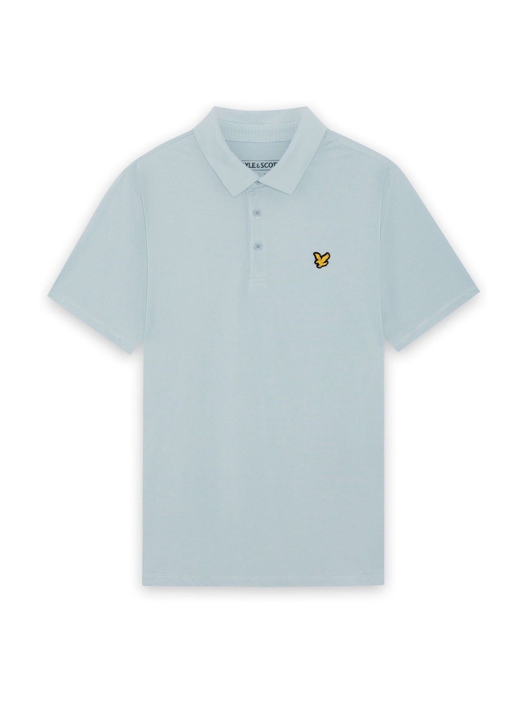 Lyle & Scott Blue Golf Microstripe Polo T-Shirt - Image 6 of 6