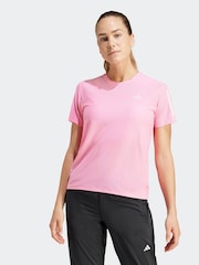 adidas Dark Pink Own The Run T-Shirt - Image 1 of 8