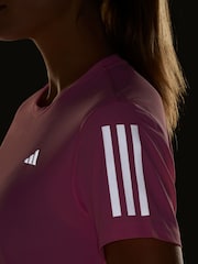 adidas Dark Pink Own The Run T-Shirt - Image 6 of 8
