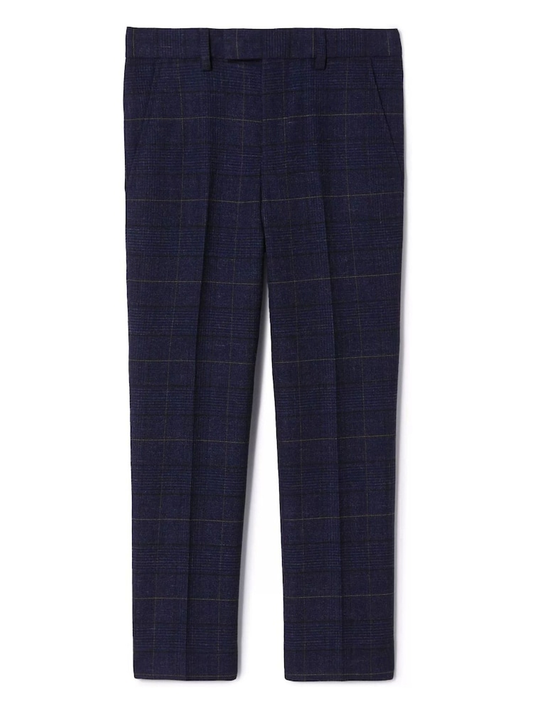 MOSS Blue Boys Check Trousers - Image 1 of 1 MOSS Blue Boys Check Trousers - Image 1 of 1