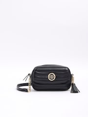 River Island Black Flap Front Soft Crossbody Bag - Image 1 of 4