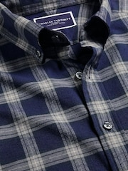 Blau - Charles Tyrwhitt, einfarbiges Oxford-Stretch-Hemd in Slim-Fit mit Knopfleiste und Waschung, 100 % Baumwolle, einfarbig - Bild 6 von 6