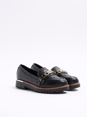 River Island Quilted Chain Branded Loafers - Imagem 2 de 4