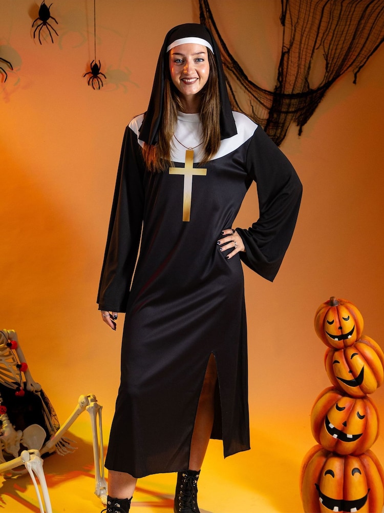 Vanilla Underground Black Nun Costume 2 Piece - Image 1 of 6 Vanilla Underground Black Nun Costume 2 Piece - Image 1 of 6