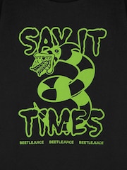 Vanilla Underground Black Beetlejuice Kids Say It Three Times Sweatshirt - Image 6 of 6