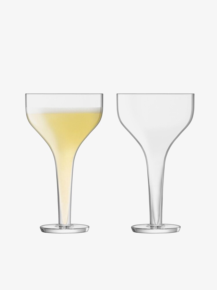 LSA International Clear Epoque 175ml Set Of 2 Cocktail Saucers - Image 1 of 1 LSA International Clear Epoque 175ml Set Of 2 Cocktail Saucers - Image 1 of 1