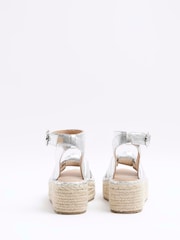 River Island Silver Espadrille Sandals - Image 3 of 4