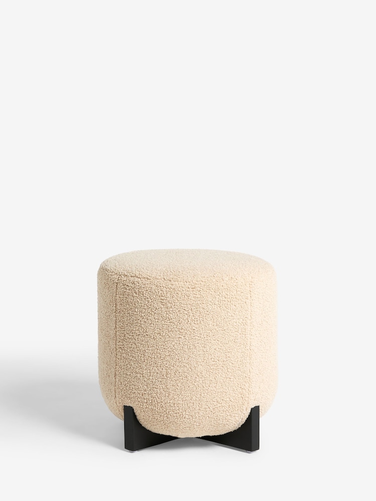 French Connection Mink Kari Teddy Boucle Stool - Image 2 of 4
