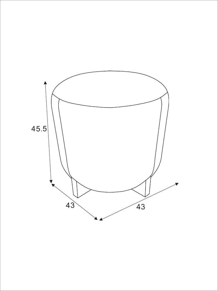 French Connection Mink Kari Teddy Boucle Stool - Image 4 of 4