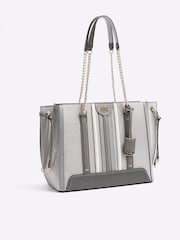 River Island Grey Panelled Wing Tote Bag - Image 3 of 4