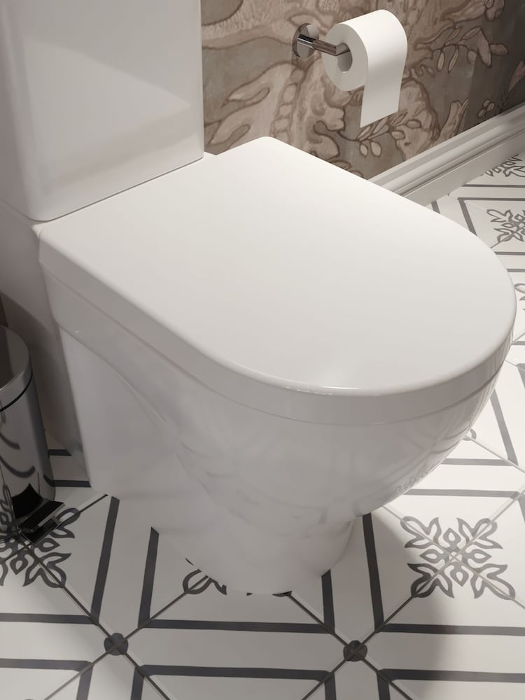 CROYDEX Hillier Stick 'n' Lock DShaped White Family Toilet Seat - Image 1 of 4