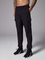 Black Woven Active Cargo Joggers - Image 1 of 11