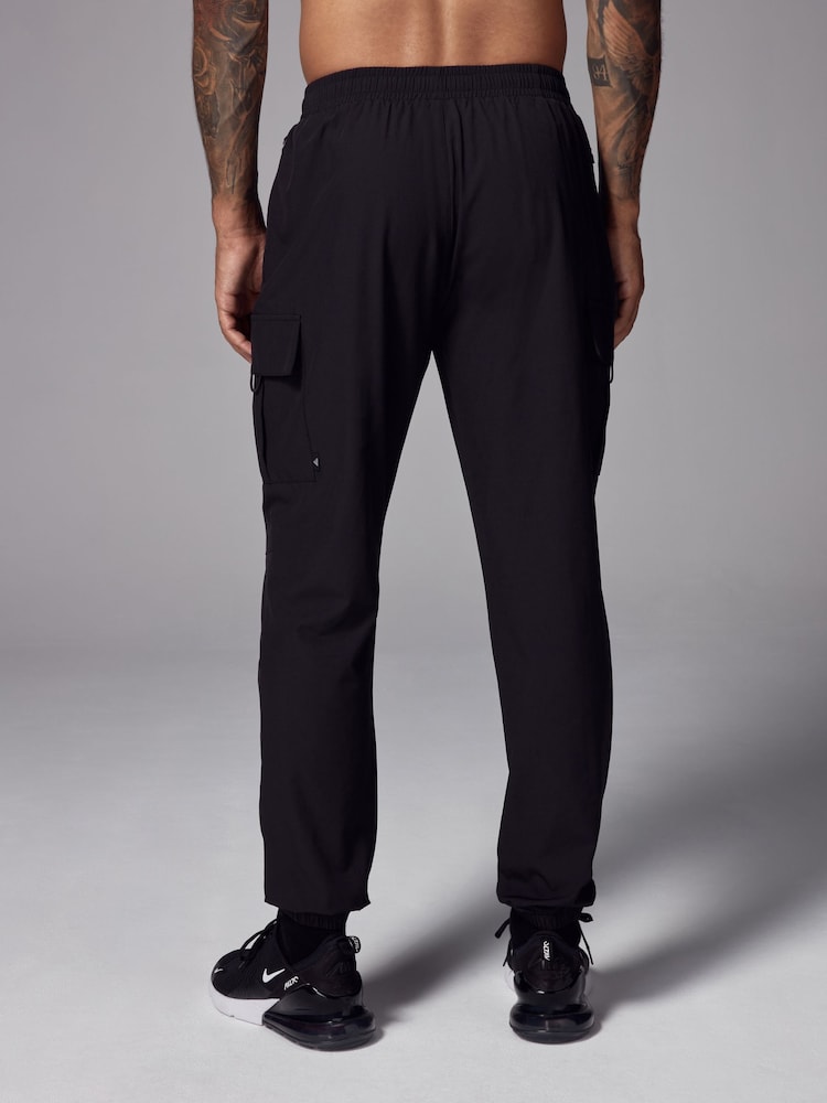 Noir - Pantalon de jogging cargo actif tissé - Image 3 of 11