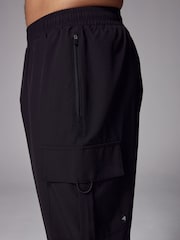 Black Woven Active Cargo Joggers - Image 7 of 11