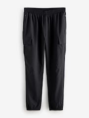 Black Woven Active Cargo Joggers - Image 9 of 11