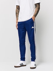 adidas Blue Train Essentials 3-Stripes Training Joggers - Image 1 of 5