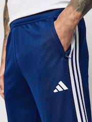adidas Blue Train Essentials 3-Stripes Training Joggers - Image 4 of 5