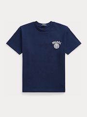 Polo Ralph Lauren Blue Collegiate Logo Jersey T-Shirt - Image 1 of 2