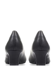 Pavers Black Block Heeled Court Shoes - Image 3 of 5