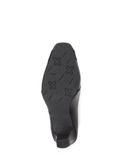 Pavers Black Block Heeled Court Shoes - Image 5 of 5
