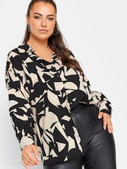 Yours Curve Black Oversized Shirt - Image 1 of 5