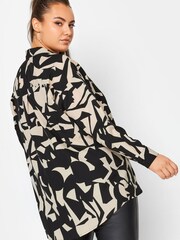 Yours Curve Black Oversized Shirt - Image 2 of 5