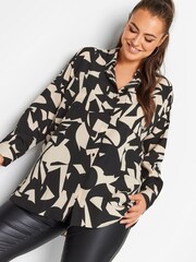 Yours Curve Black Oversized Shirt - Image 4 of 5
