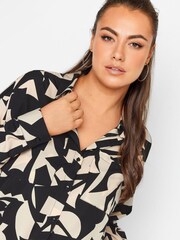 Yours Curve Black Oversized Shirt - Image 5 of 5