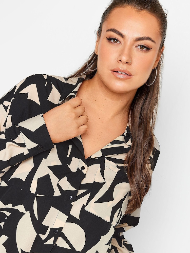Yours Curve Black Oversized Shirt - Image 5 of 5