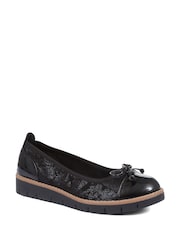 Pavers Black Ballet Pumps - Image 6 of 9