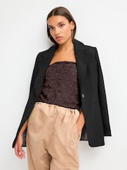Brown Textured Bandeau Top - Image 5 of 7