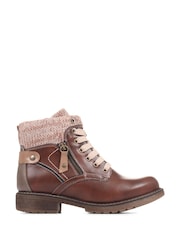 Pavers Brown Lace Up Ankle Boots - Image 1 of 6