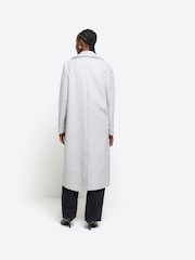 River Island Grey Longline Tailored Coat - Image 3 of 6