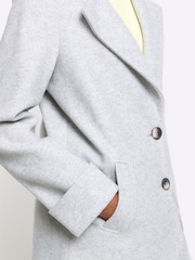 River Island Grey Longline Tailored Coat - Image 4 of 6