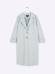 River Island Grey Longline Tailored Coat - Image 5 of 6