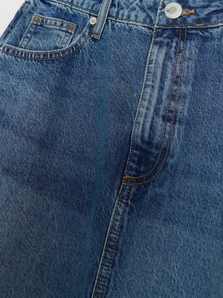 River Island Blue Slit Hem Denim Maxi Skirt - Image 5 of 5
