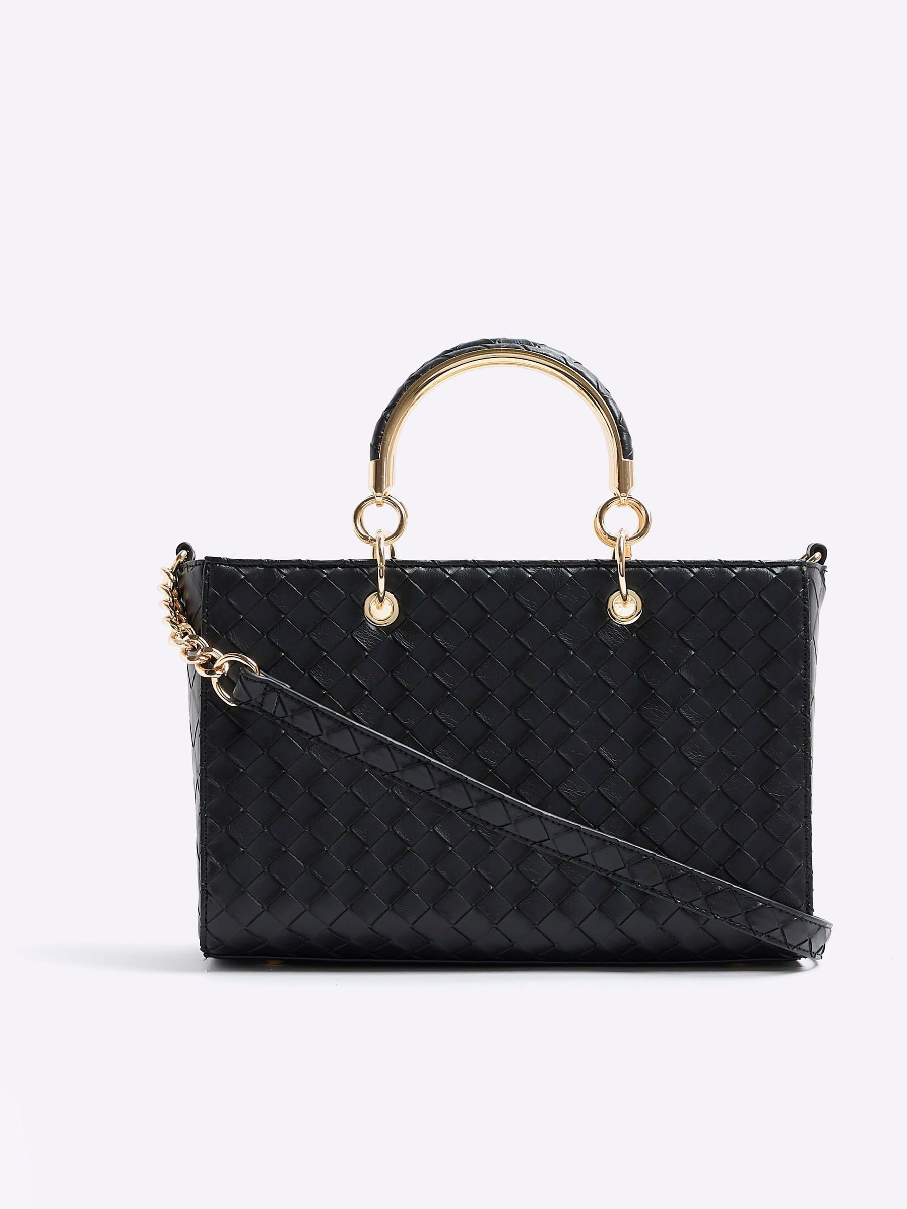 Buy River Island Black Embossed Weave Tote from Next Germany