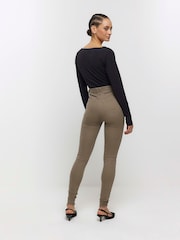River Island Green High Rise Skinny carpenter Jeans - Image 2 of 7