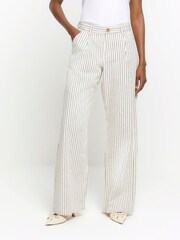 River Island White Stripe Tailored Jeans - Image 3 of 6