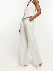 River Island White Stripe Tailored Jeans - Image 4 of 6