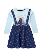 Character Disney Frozen Anna and Elsa Pinafore Star Dress - Image 1 of 3