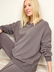 Mocha Brown Maternity Co-ord Sweatshirt - Image 1 of 4
