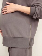 Mocha Brown Maternity Co-ord Sweatshirt - Image 4 of 4