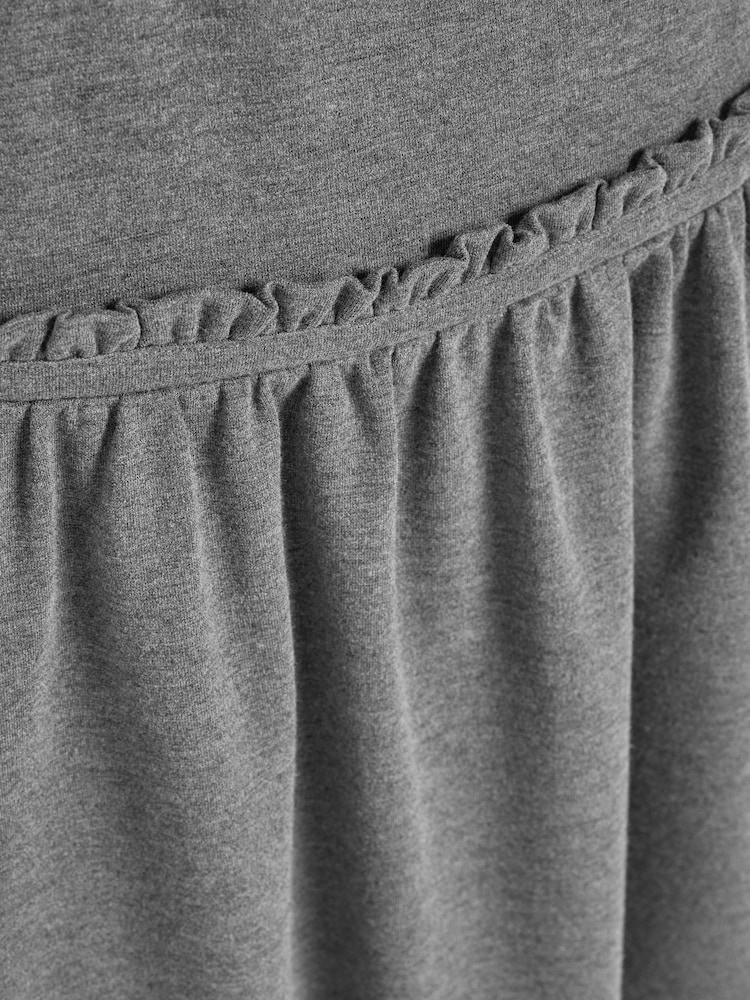 Grey Jersey Stretch Frill Detail School Pinafore (3-14yrs) - Image 7 of 7